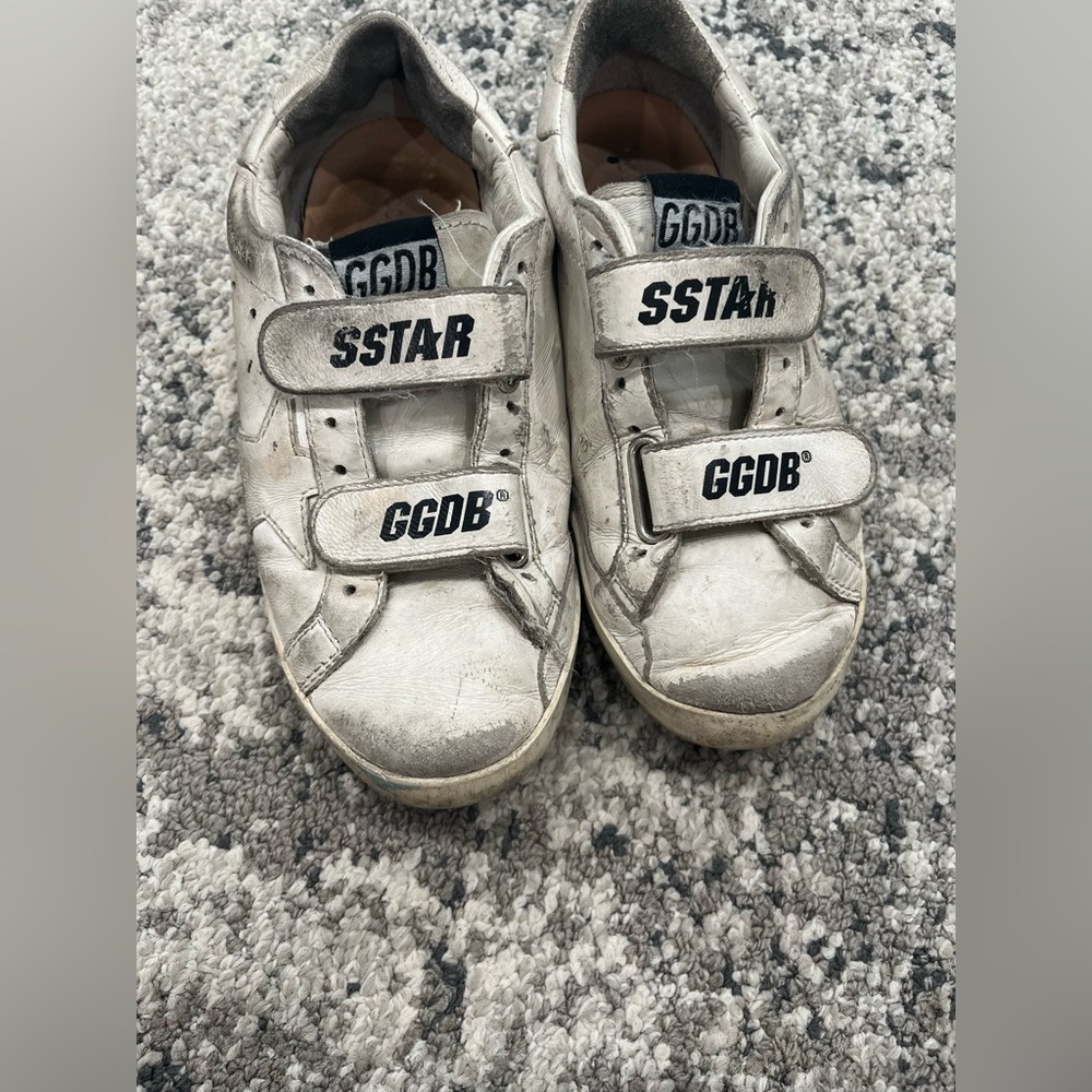 Golden Goose Distressed White Sneakers